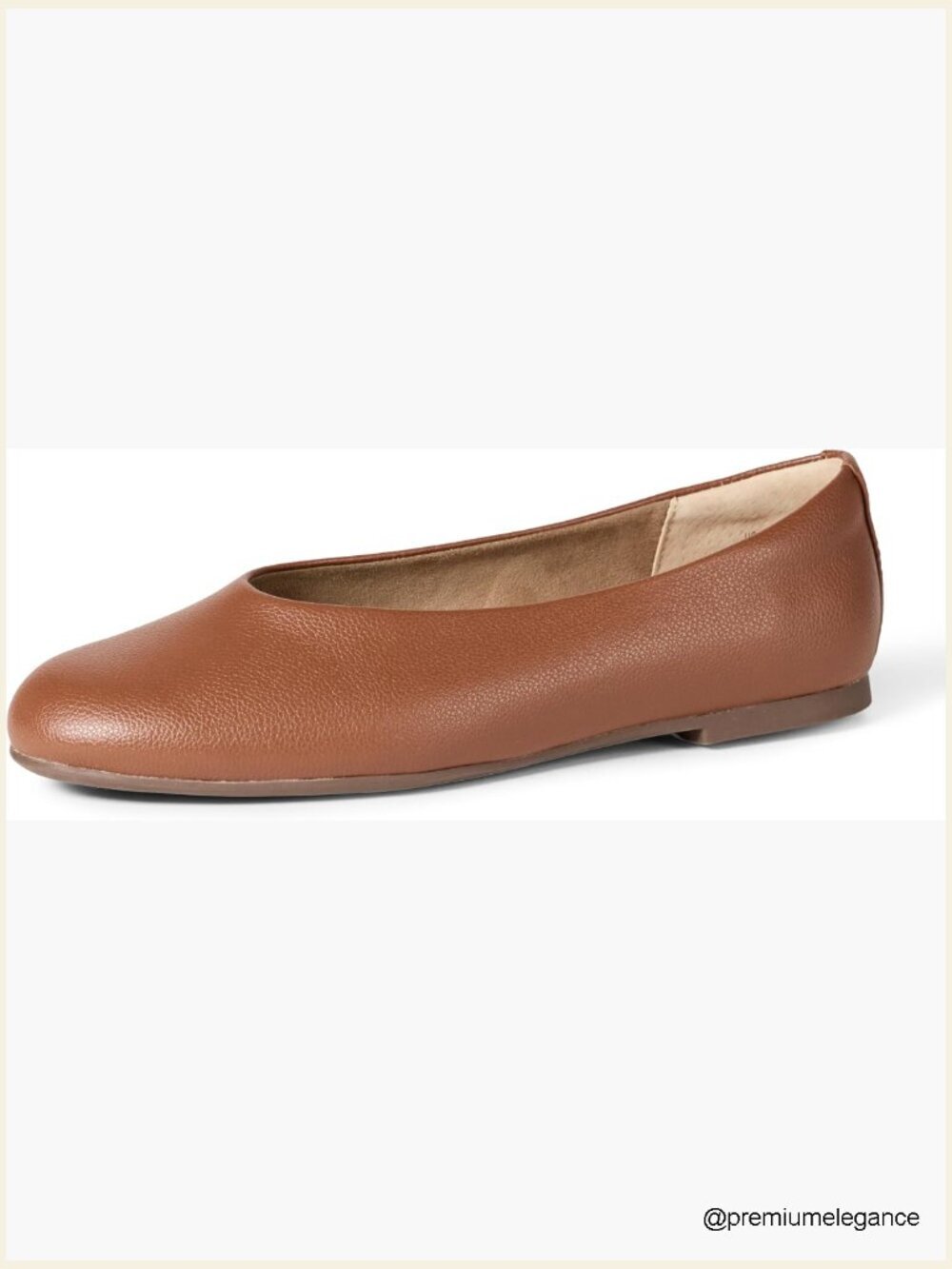 Comfort Memory Foam Ballet Flats Faux Leather Round Toe Shoes